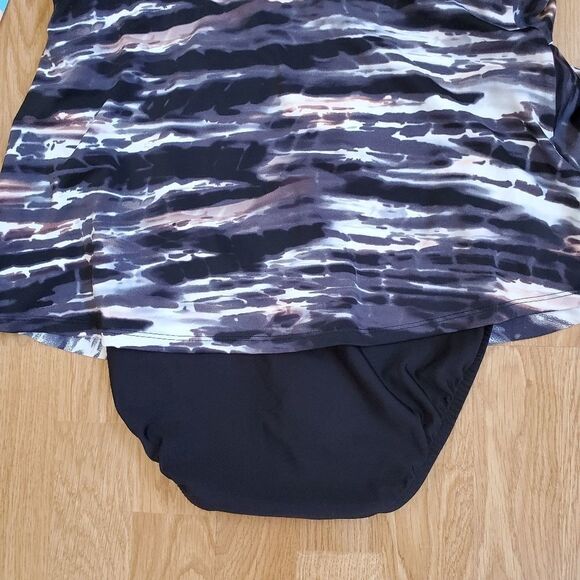 Swim Solutions Triple Tiered Tummy-Control 1-Piece - Picture 9 of 15